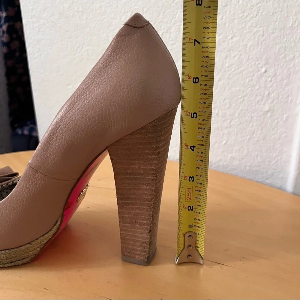 Betsey Johnson Platform Maggi Pump in Blush Nude Espadrille Size 10